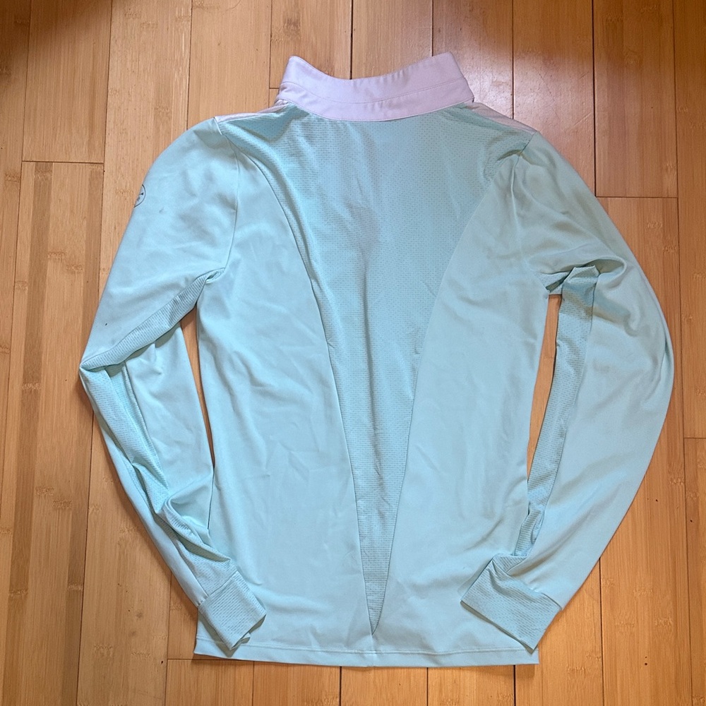 Free Ride Equestrian Mint and White Long Sleeve Top - Picture 4 of 4